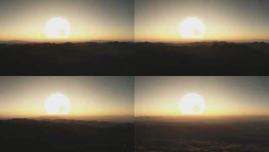 外星人行星上巨大太阳的日落高清在线视频素材下载
