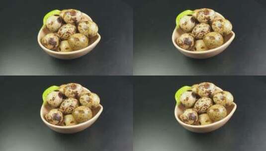 卤鹌鹑蛋美食健康食物高清在线视频素材下载