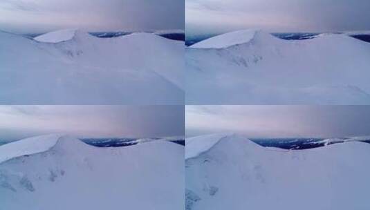 白色的雪山_航拍高清在线视频素材下载