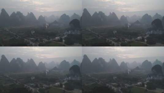 广西桂林十里画廊山水风光高清在线视频素材下载
