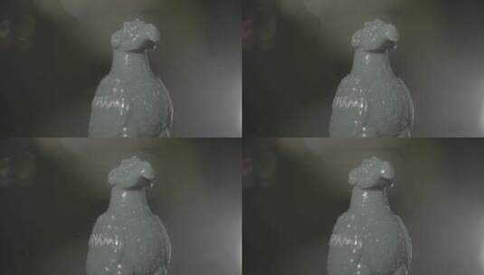 和田玉玉雕作品特写旋转展示LOG高清在线视频素材下载