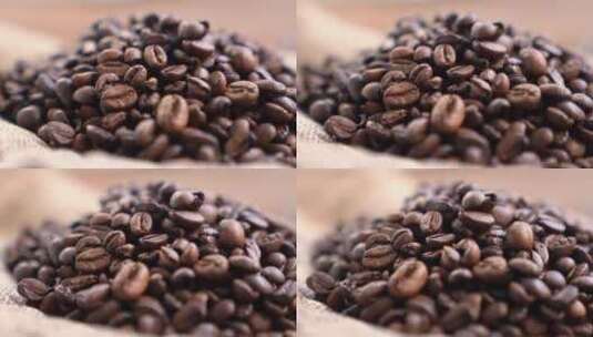 咖啡豆旋转高清在线视频素材下载