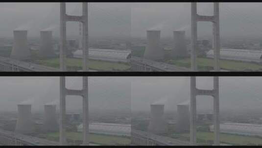 闵浦大桥航拍08（4K/50fps/灰档/降噪)高清在线视频素材下载