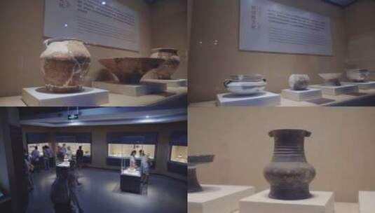4K浙江博物馆-良渚文化-远古文明-陶器高清在线视频素材下载