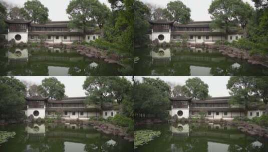 杭州西溪国家湿地公园高宅古建筑高清在线视频素材下载