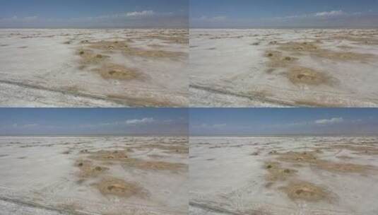 新疆塔里木盆地盐碱地荒野自然风光高清在线视频素材下载