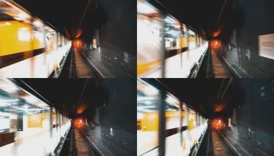 地铁隧洞月台高清在线视频素材下载