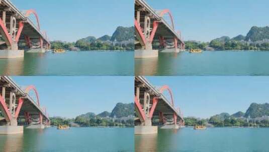 广西柳州百里柳江风景城市风光江景高清在线视频素材下载