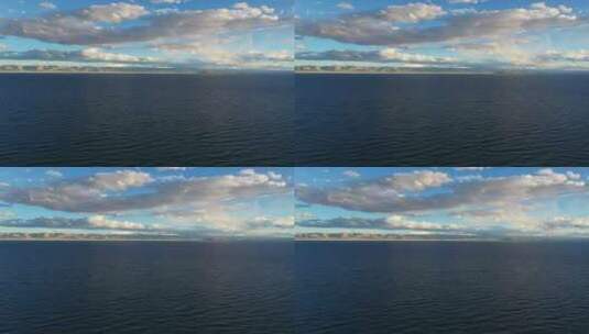 航拍黄昏时分的纳木错湖风景高清在线视频素材下载