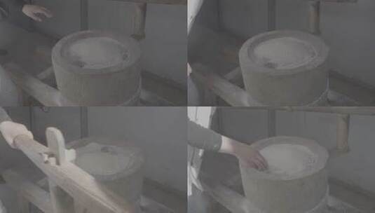 石磨磨粉高清在线视频素材下载