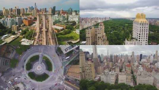 美国纽约城市航拍合集高清在线视频素材下载