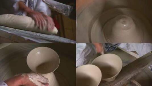 china瓷器 制瓷过程1古窑大师表演高清在线视频素材下载