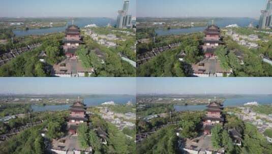 航拍江苏镇江城市景观   4k高清在线视频素材下载