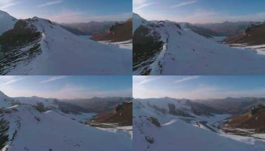 冬季白雪覆盖的山高清在线视频素材下载