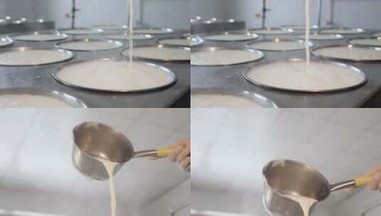 手工奶制品 奶皮子制作视频高清在线视频素材下载