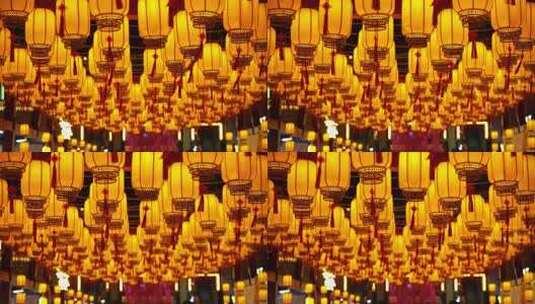 中国传统灯笼元宵节夜景高清在线视频素材下载