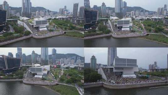 深圳蛇口海上世界文化艺术中心广场高清在线视频素材下载