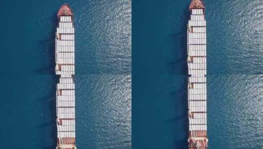 航拍海上货轮货船高清在线视频素材下载