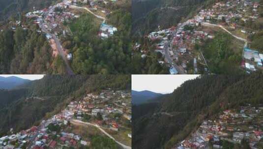 San Jose del Paceffo， Village，墨西哥，瓦哈卡，无人机射击，4k高清在线视频素材下载