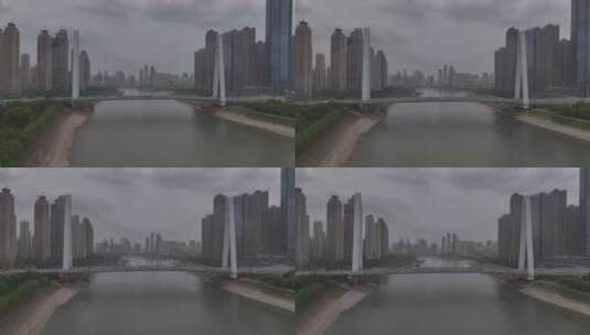武汉长江城市地标航拍高清在线视频素材下载