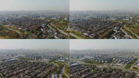 航拍江苏扬州城市风光全景视频高清在线视频素材下载