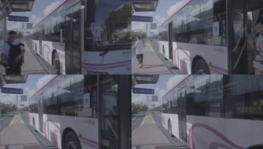 上海金山公交车上高清在线视频素材下载