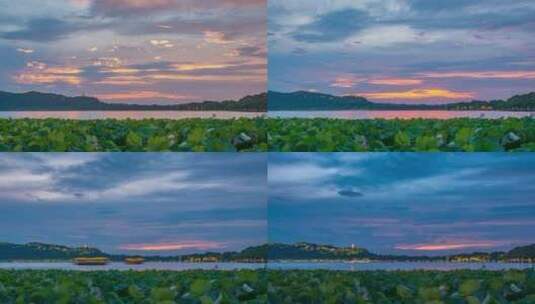 杭州西湖著名景点宝石流霞延时高清在线视频素材下载