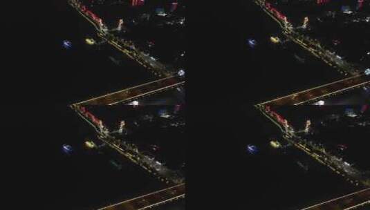 武汉长江大桥长江二桥游轮游船码头26高清在线视频素材下载