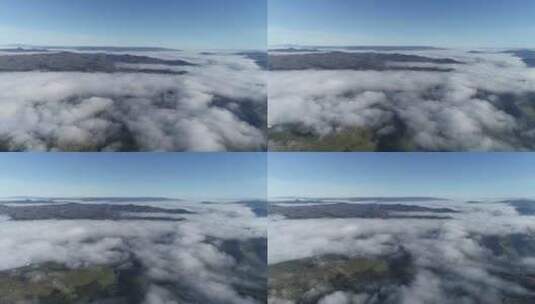 从飞机上看云和蓝天高清在线视频素材下载