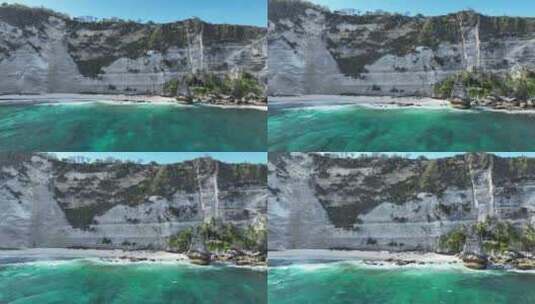 航拍印度尼西亚巴厘岛佩尼达岛钻石沙滩高清在线视频素材下载