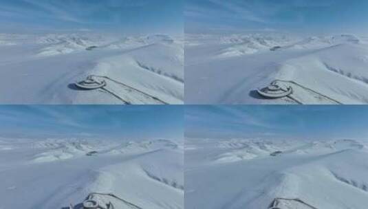 呼伦贝尔冬天的草原莫日格勒河风光1428高清在线视频素材下载