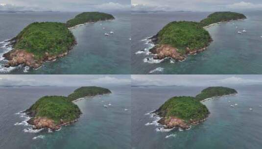 泰国普吉蜜月岛屿海滨自然风光航拍高清在线视频素材下载