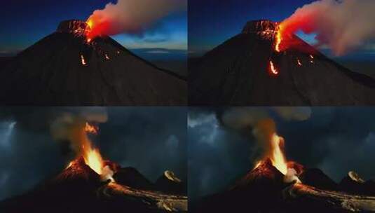 火山 山火爆发高清在线视频素材下载