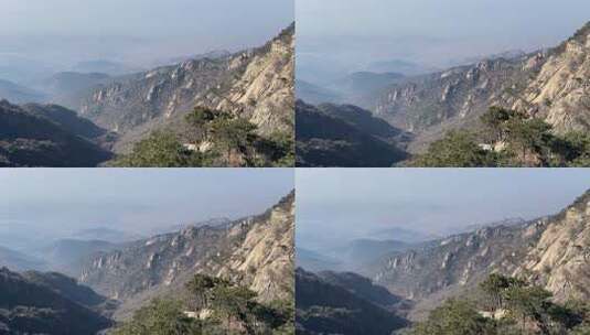 沂蒙山龟蒙景区，蒙山之巅俯瞰云海高清在线视频素材下载