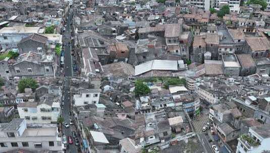 江门航拍老城区航拍江门古城建筑风光高清在线视频素材下载