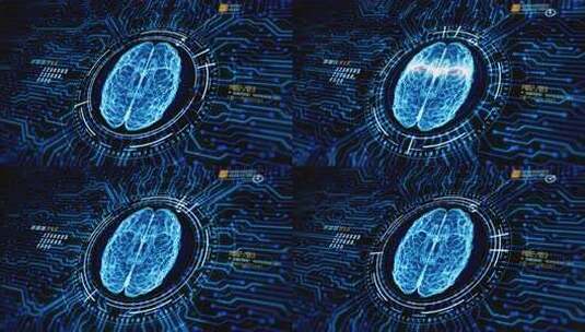 AI人工智能科技芯片大脑数字代码高清在线视频素材下载