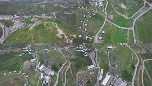 八面山山顶星空营地高清在线视频素材下载