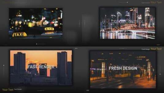 都市创意夜景图片展示AE模板高清AE视频素材下载