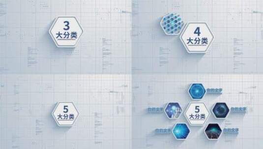 简洁图文分类高清AE视频素材下载
