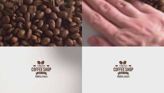 咖啡豆唯美简约极简LOGO片头动画高清AE视频素材下载