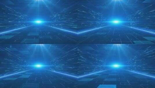 蓝色科技粒子背景视频AE模板高清AE视频素材下载