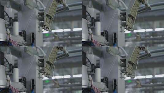 纺织产业袜子生产车间自动化生产高清在线视频素材下载