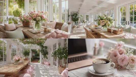 阳光餐厅唯美餐厅高清在线视频素材下载