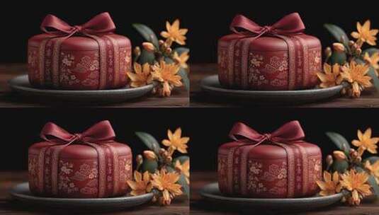 中式礼品盒静物展示节日送礼佳品高清在线视频素材下载