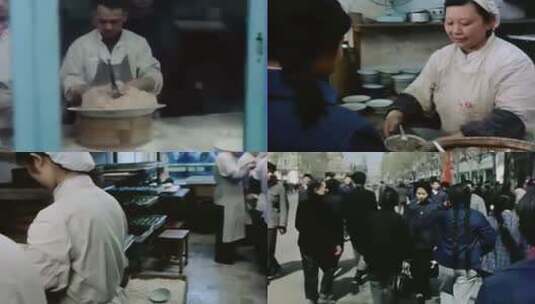 70年代80年代上海早餐铺 早点 过早高清在线视频素材下载