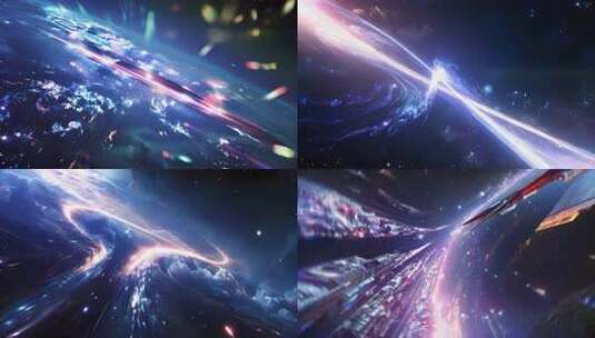 宇宙星际穿梭光线合集4K高清在线视频素材下载