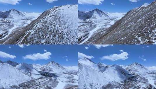 雪山自然风光全景高清在线视频素材下载