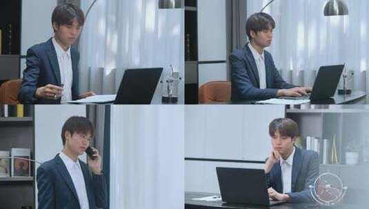 商务保险公司销售打电话给客户高清在线视频素材下载