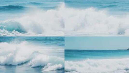 大海翻涌的浪花景象高清在线视频素材下载