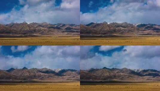 西藏高原雪山风光延时高清在线视频素材下载